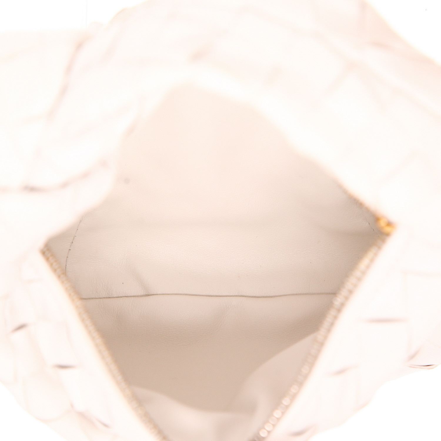 Bolso de mano Bottega Veneta  Mini Jodie en cuero intrecciato blanco - Detail D3