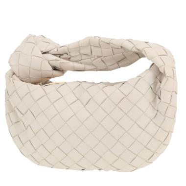 Borsa Bottega Veneta  Mini Jodie in pelle intrecciata bianca