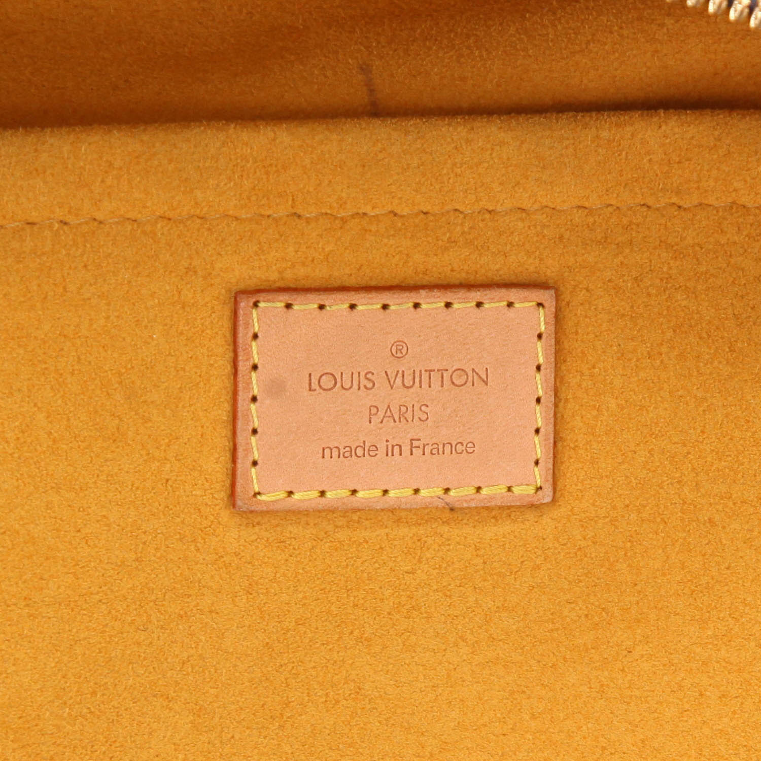 Bolso de mano Louis Vuitton   en lona denim Monogram y cuero natural - Detail D2