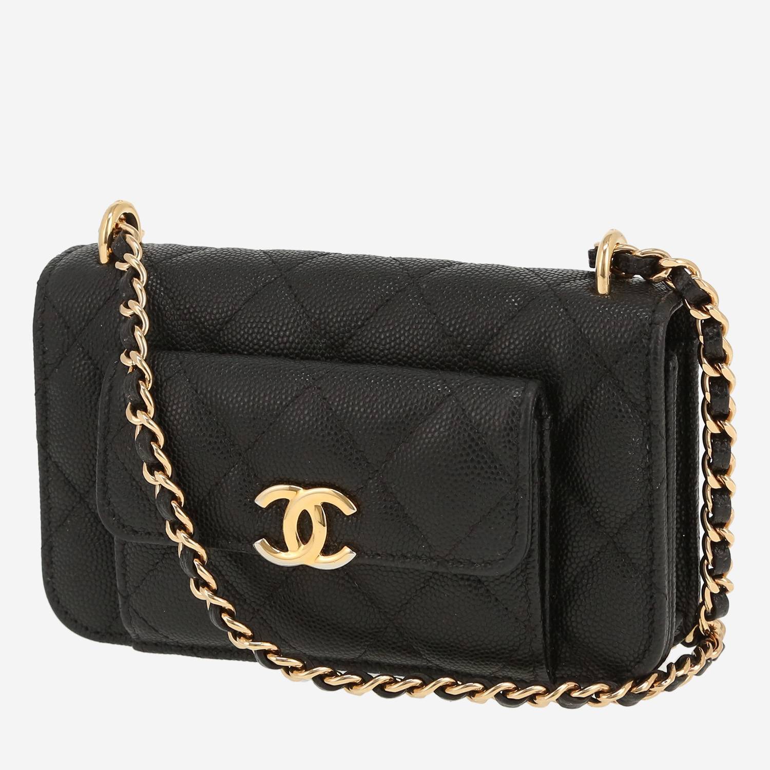 Pochette Chanel   mini  in pelle trapuntata nera