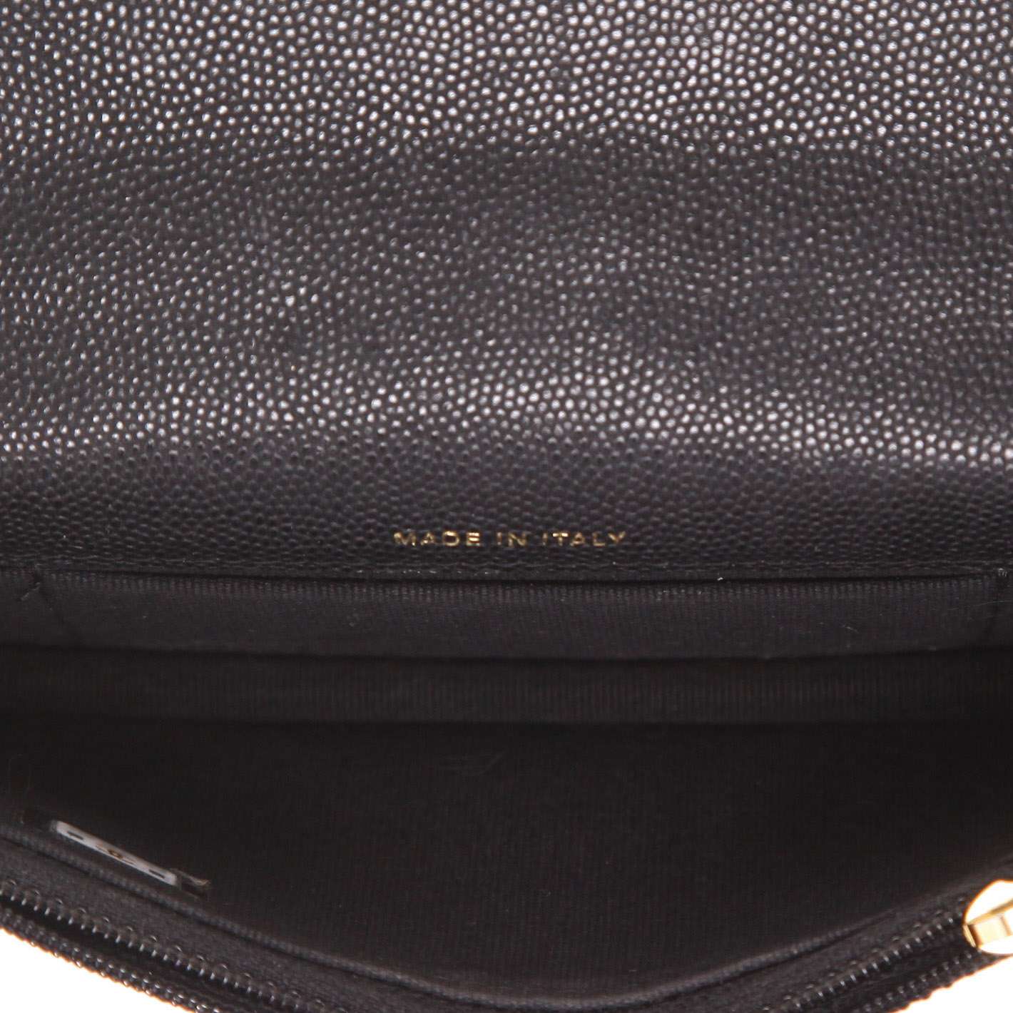 Pochette Chanel   mini  en cuir matelassé noir - Detail D3
