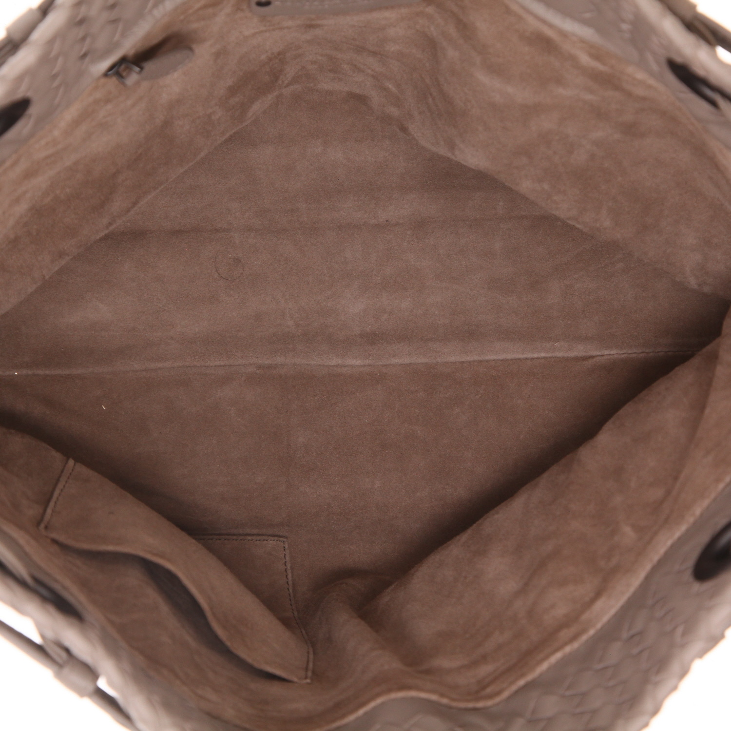 Bolso de mano Bottega Veneta   en cuero intrecciato gris - Detail D3