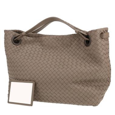 Bolso de mano Bottega Veneta   en cuero intrecciato gris
