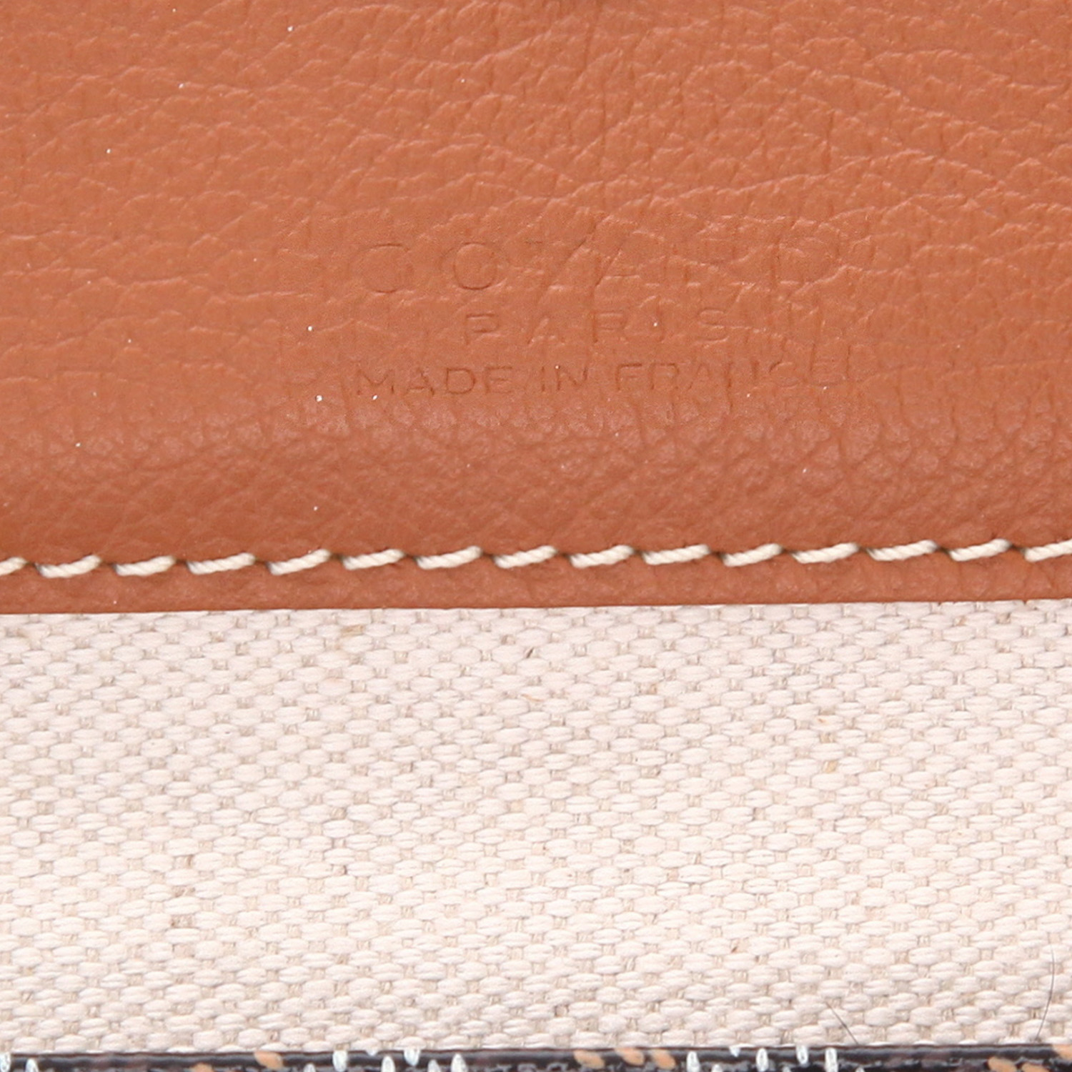 Goyard  Saint-Louis shopping bag  in black Goyard canvas  and brown leather - Detail D2