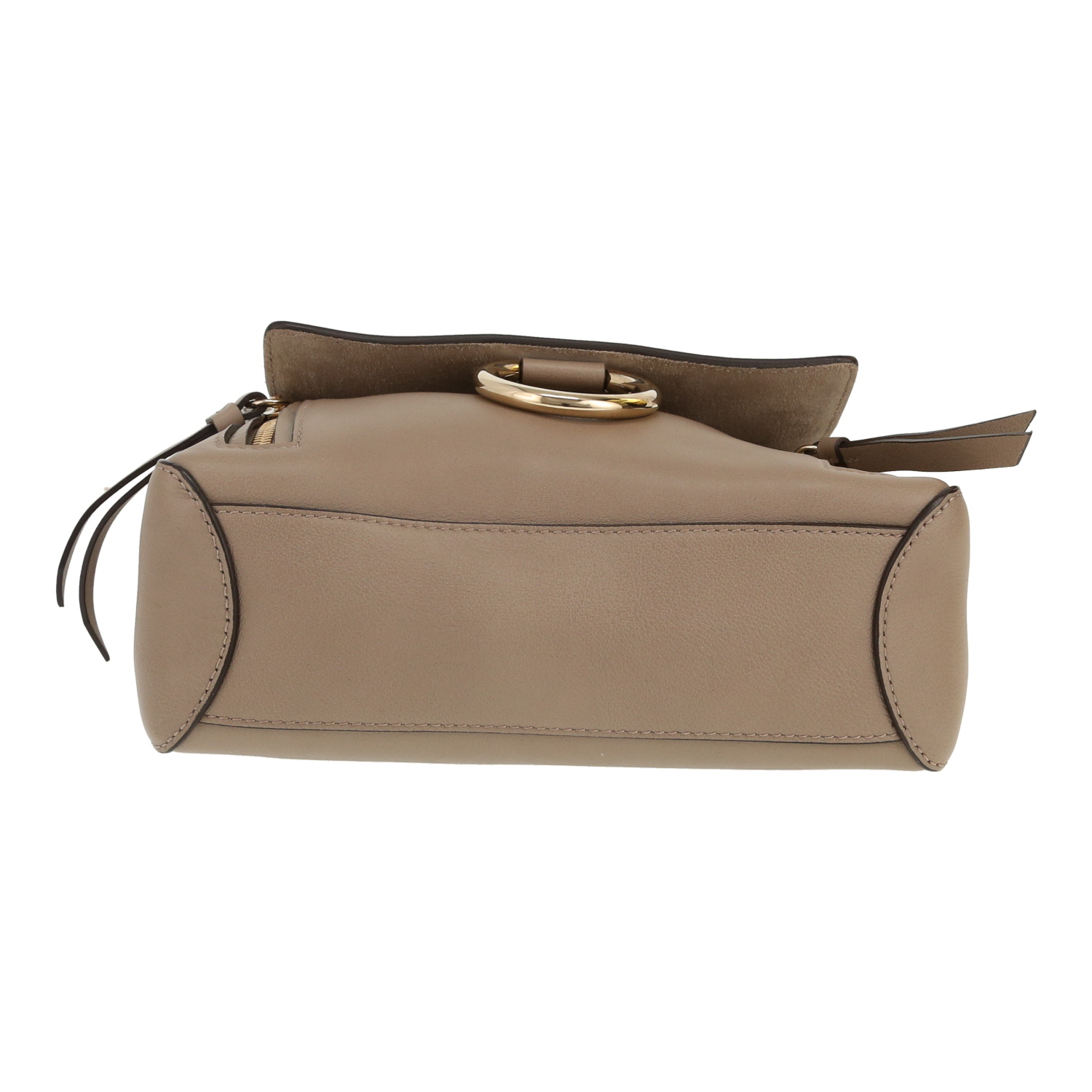 Bolso bandolera Chloé  Faye en cuero color topo - Detail D1