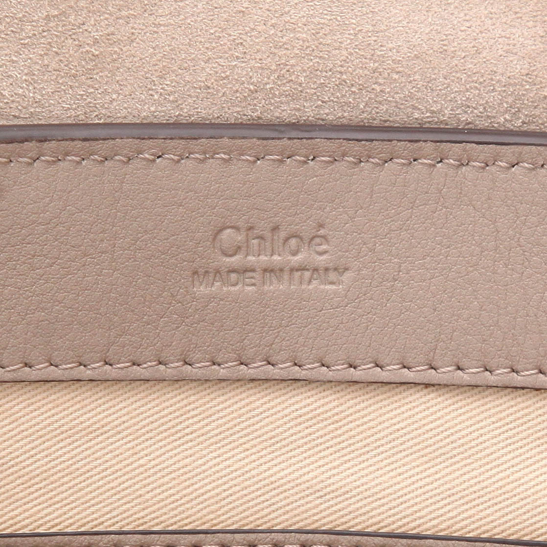 Borsa a tracolla Chloé  Faye in pelle color talpa - Detail D2