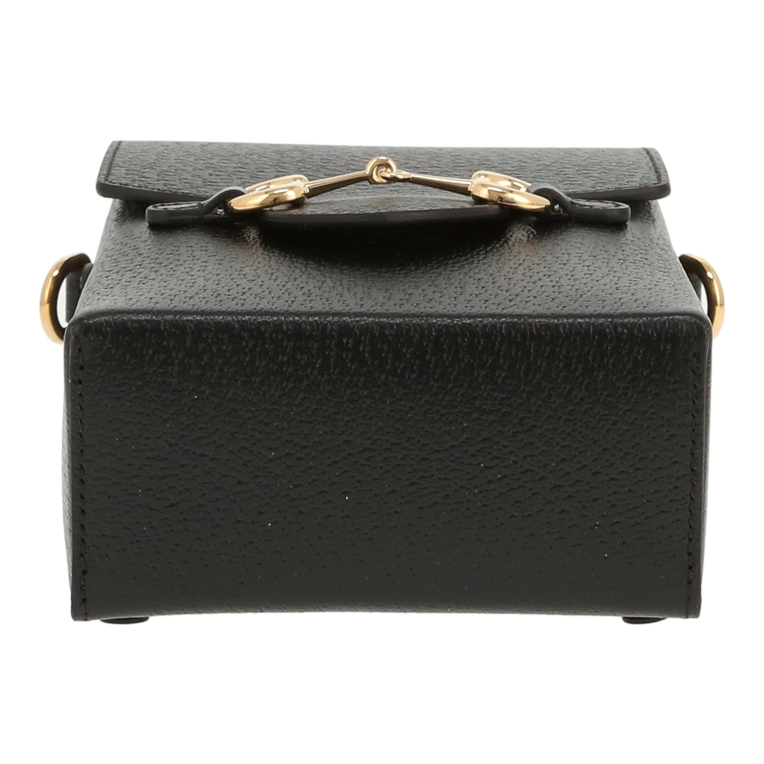 Borsa a tracolla Gucci  1955 Horsebit in pelle nera - Detail D1