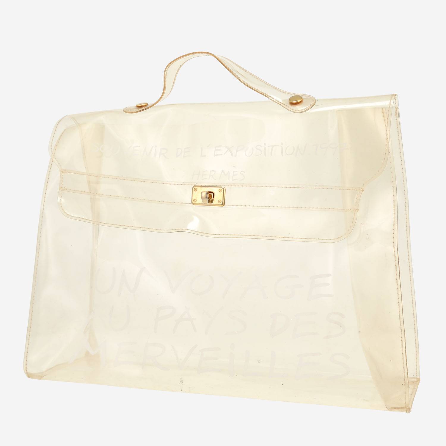 Sac à main Hermès  Kelly Plastic en vinyle transparent
