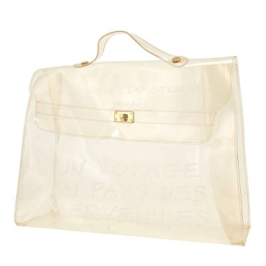 Bolso de mano Hermès  Kelly Plastic en vinilo transparente