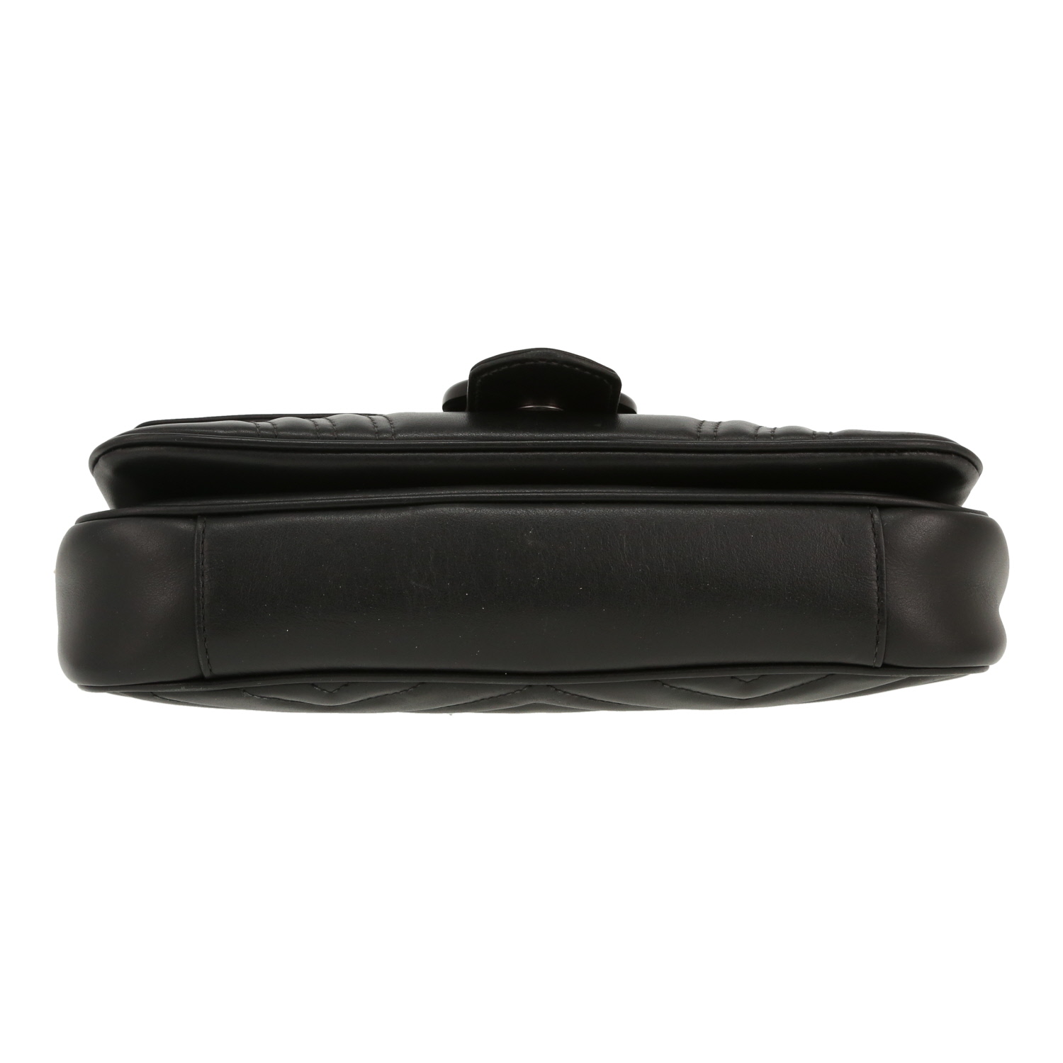 Gucci  GG Marmont medium model  shoulder bag  in black quilted leather - Detail D1
