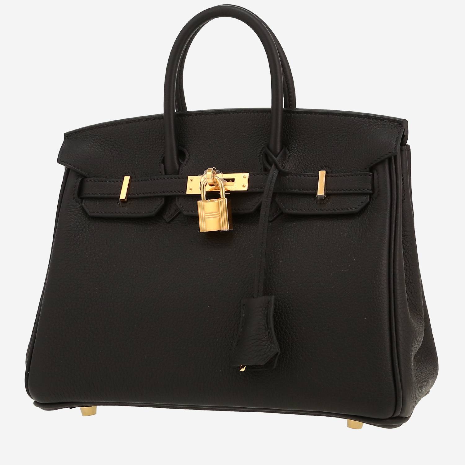 Hermès  Birkin 25 cm handbag  in black togo leather