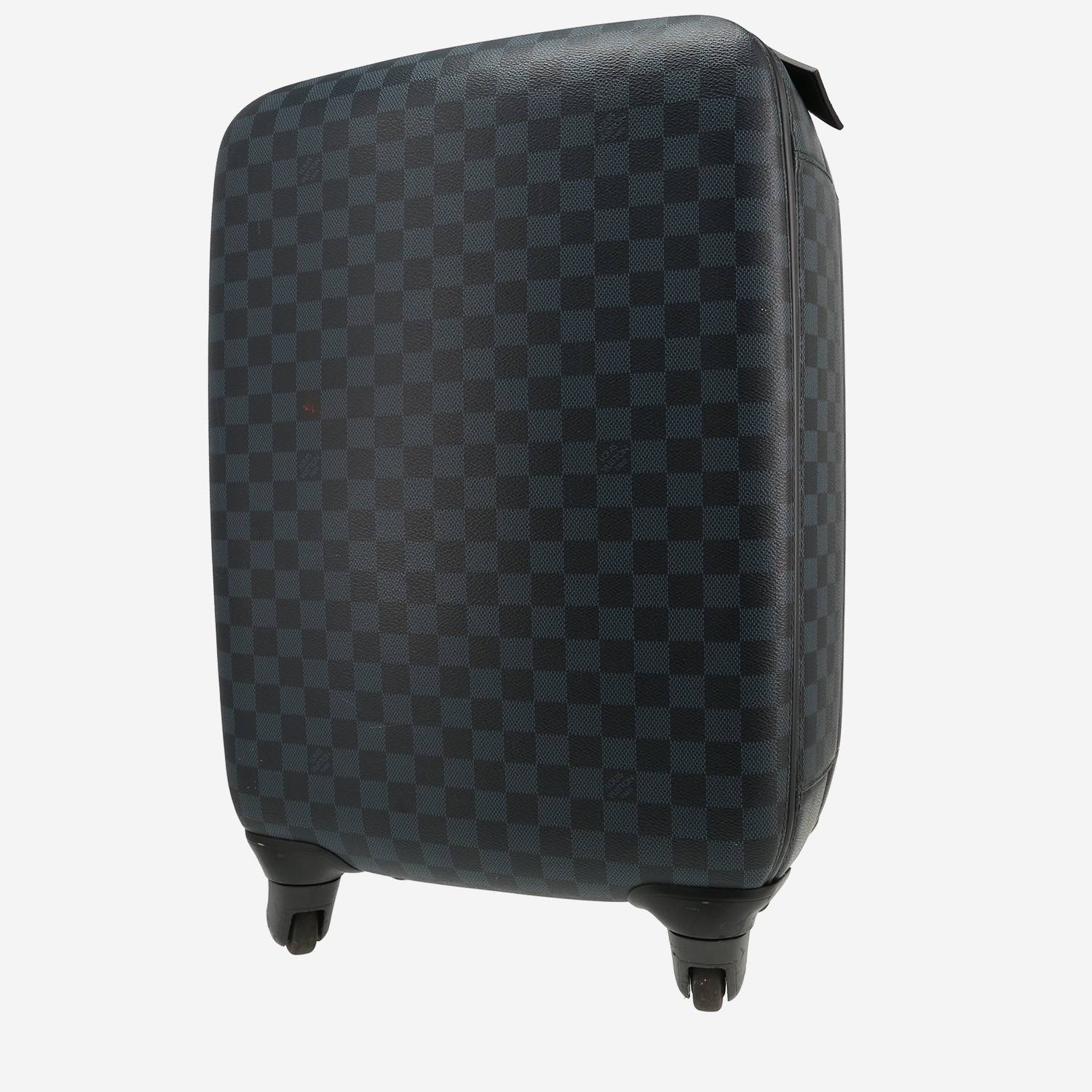Valigia rigida Louis Vuitton  Zephyr in tela a scacchi nera e blu