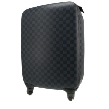 Valigia rigida Louis Vuitton  Zephyr in tela a scacchi nera e blu
