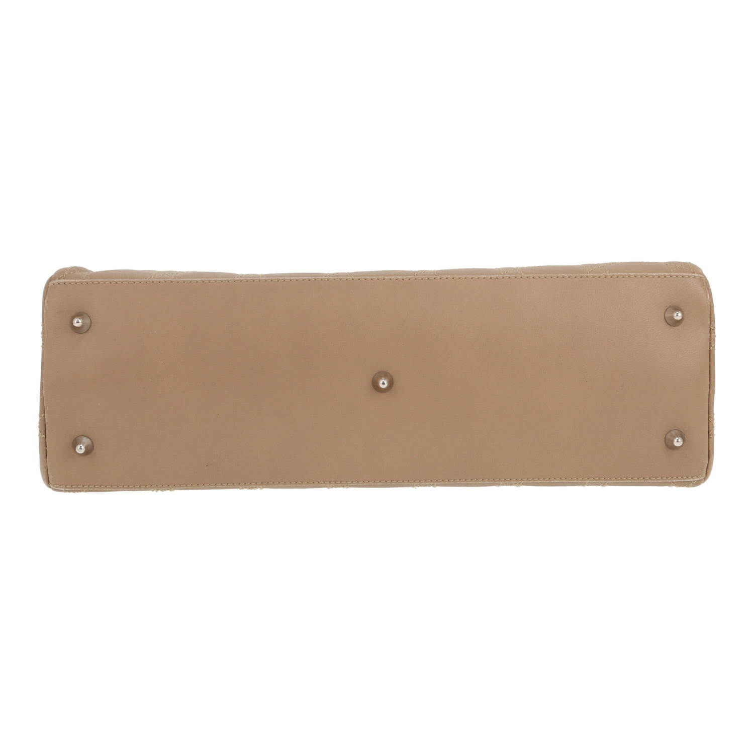 Dior handbag   in beige cannage leather - Detail D1