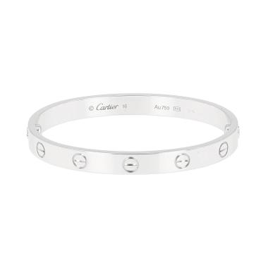 Bracelet Cartier Love en or blanc, taille 16