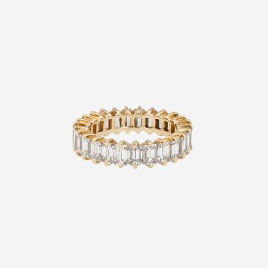 Vintage wedding ring in yellow gold and diamonds