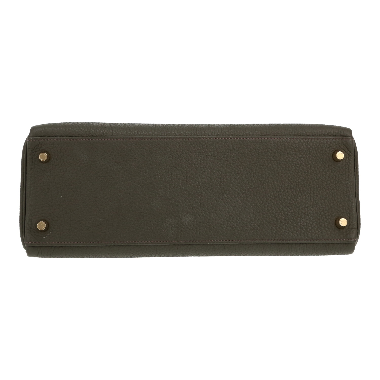 Sac à main Hermès  Kelly 32 cm en cuir togo Vert de Gris - Detail D1