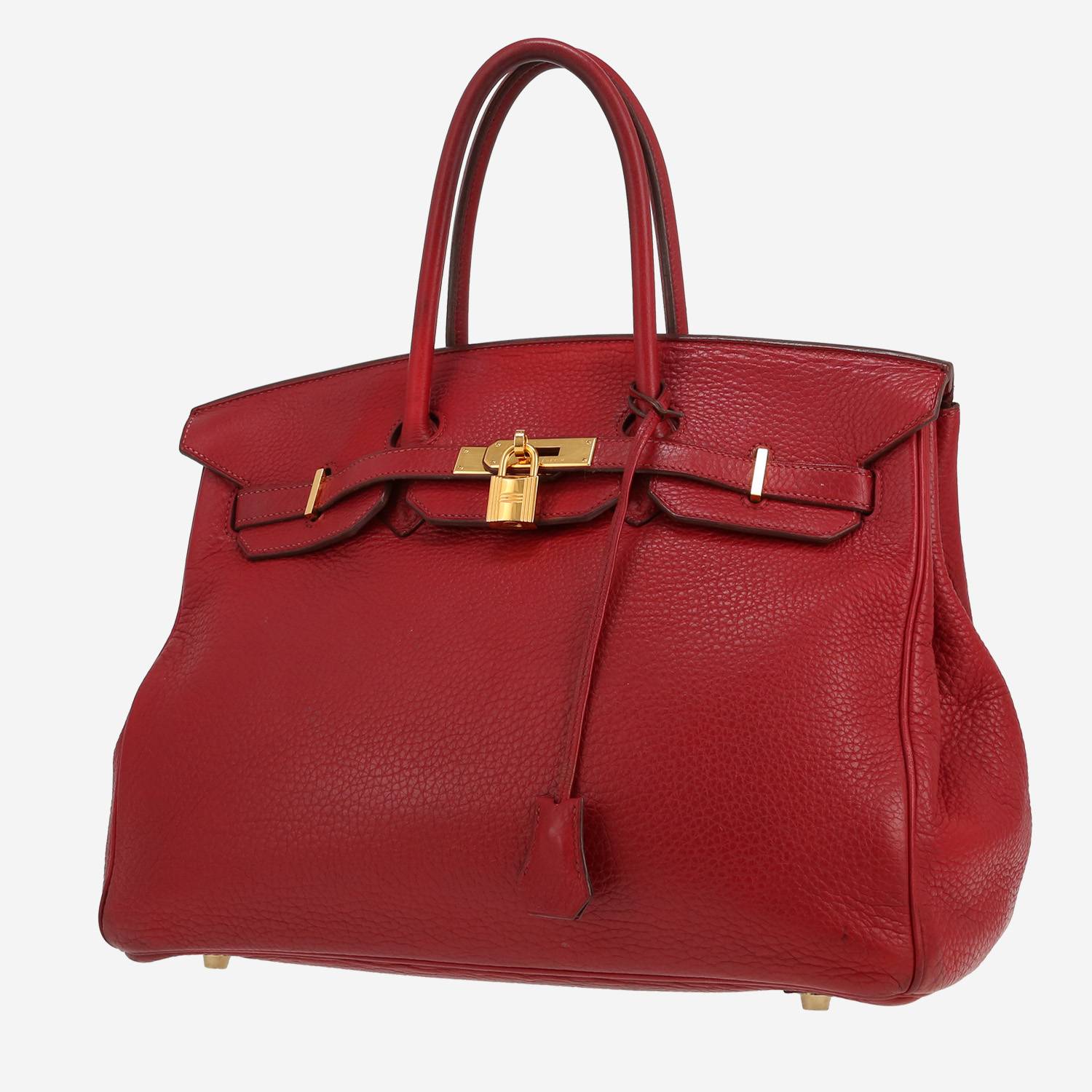 Sac à main Hermès  Birkin 35 cm en cuir togo rouge