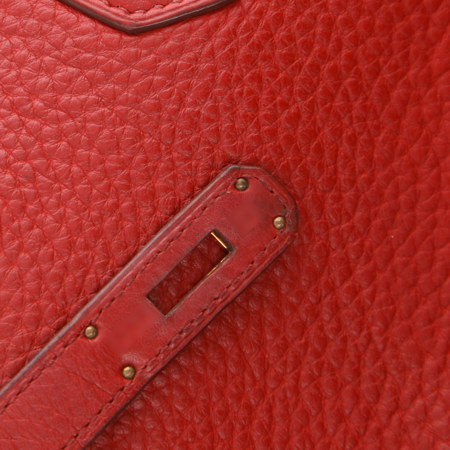 Sac à main Hermès  Birkin 35 cm en cuir togo rouge - Detail D4