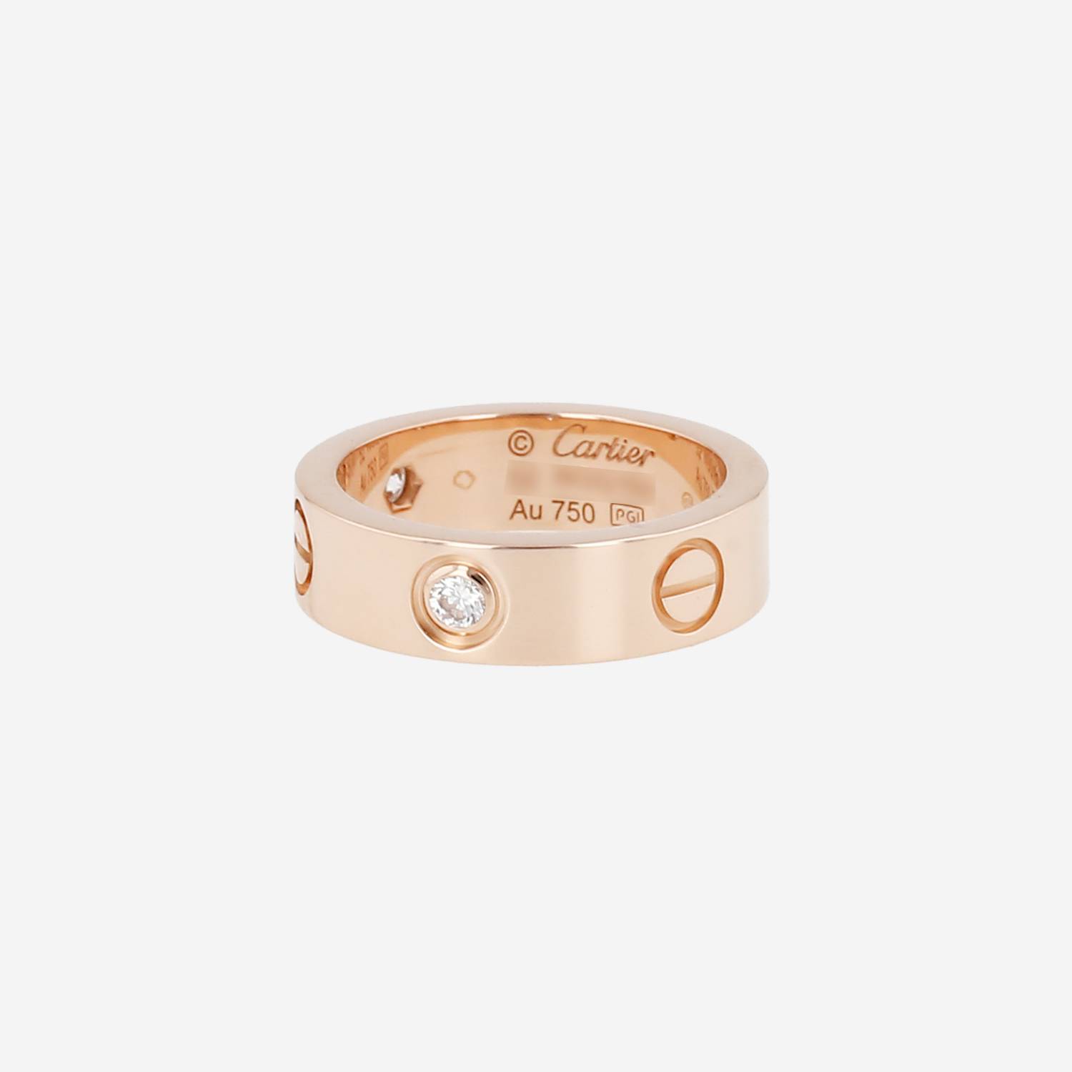 Anello Cartier Love in oro rosa e diamanti