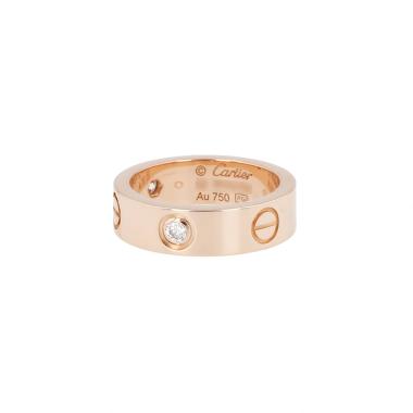Cartier Love ring in pink gold and diamonds