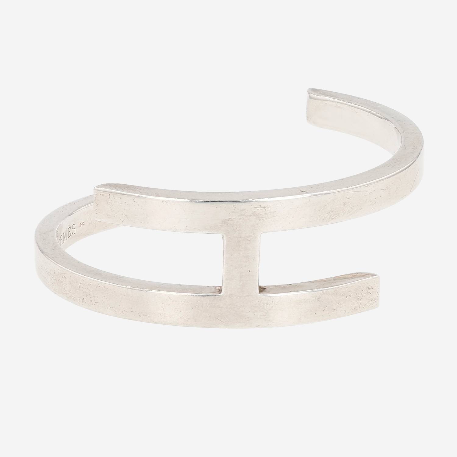 Bracelet manchette Hermès  en argent
