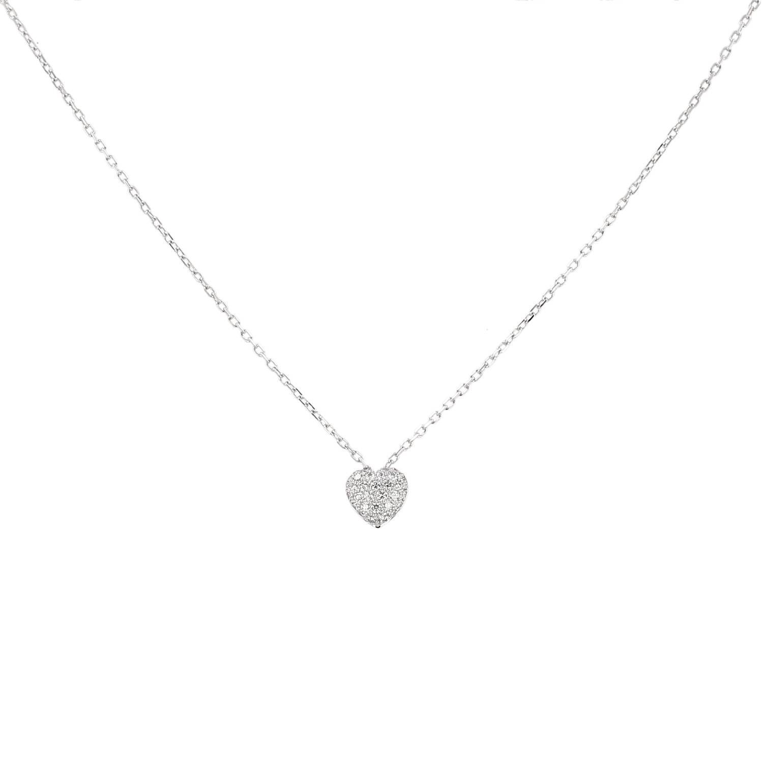 Collier Cartier Coeur et Symbole en or blanc et diamants