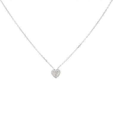 Collar «Cœur et Symbole» de Cartier, en oro blanco y diamantes