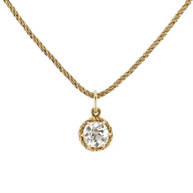 Collier années 1960 Chaumet en or jaune et diamant