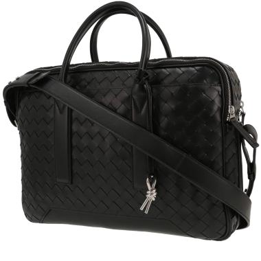 Borsa portadocumenti Bottega Veneta  Getaway in pelle intrecciata nera