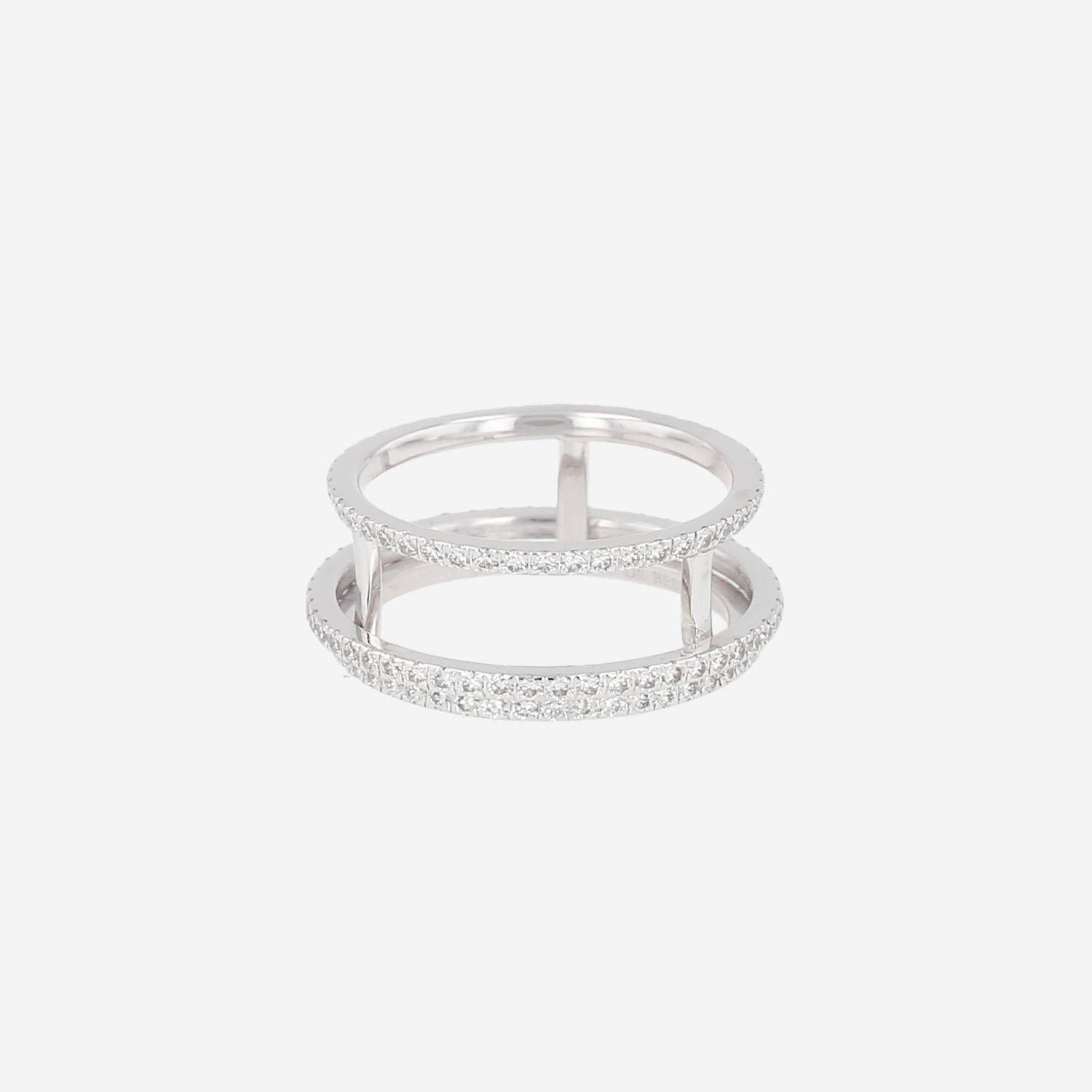 Bague De Beers  en or blanc et diamants