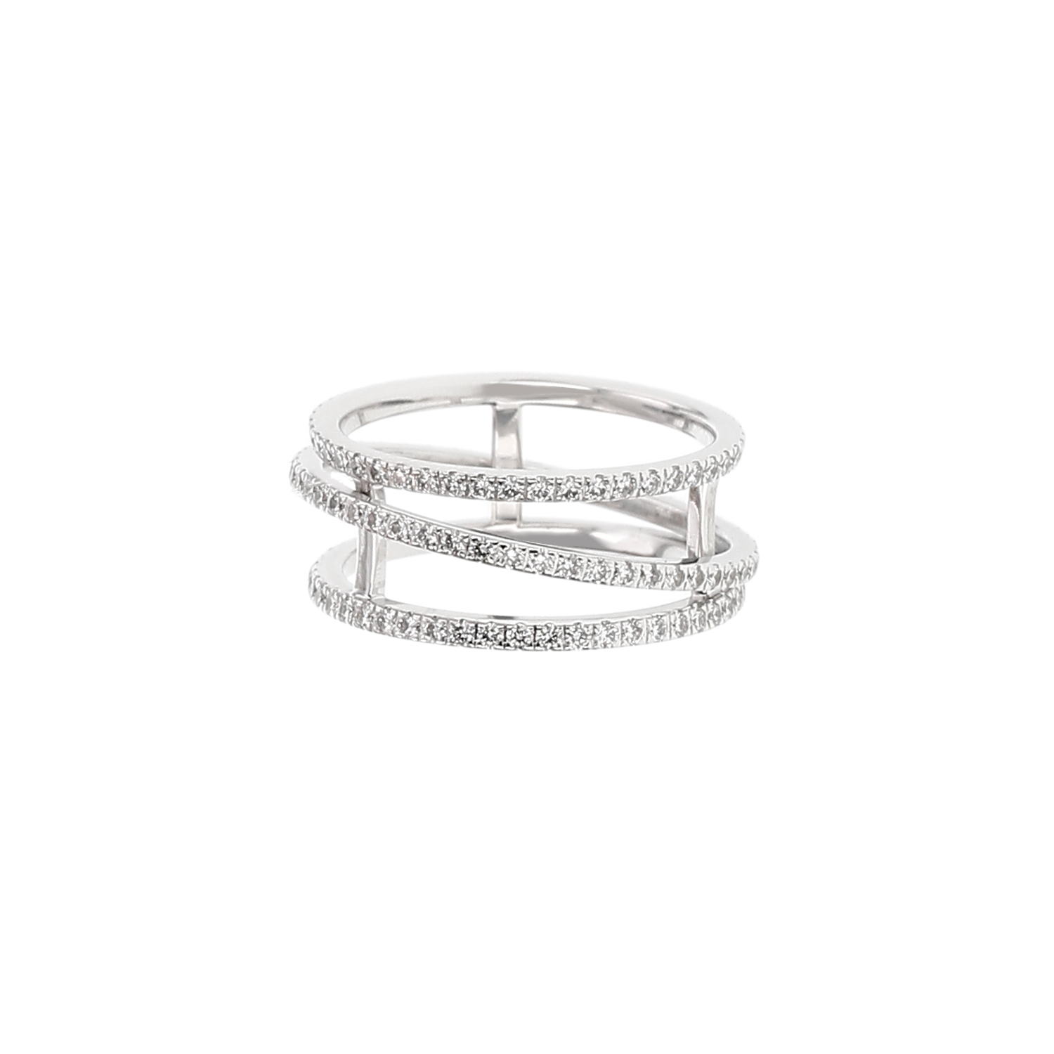 Bague De Beers  en or blanc et diamants - Detail D1