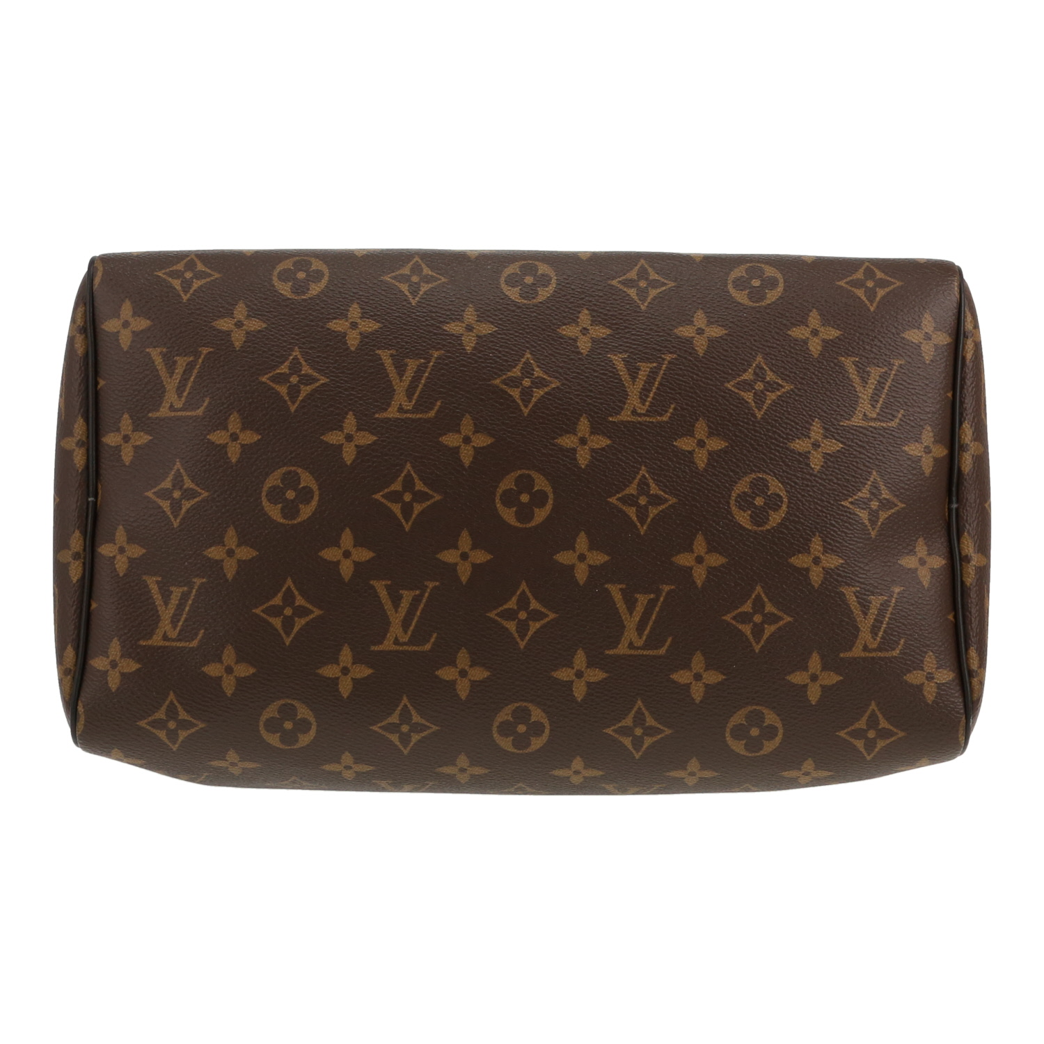 Borsa Louis Vuitton  Speedy 30 in tela monogram marrone e pelle nera - Detail D1
