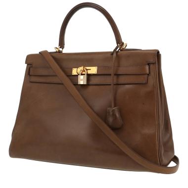 Borsa Hermès  Kelly 35 cm in pelle Barenia bronzo