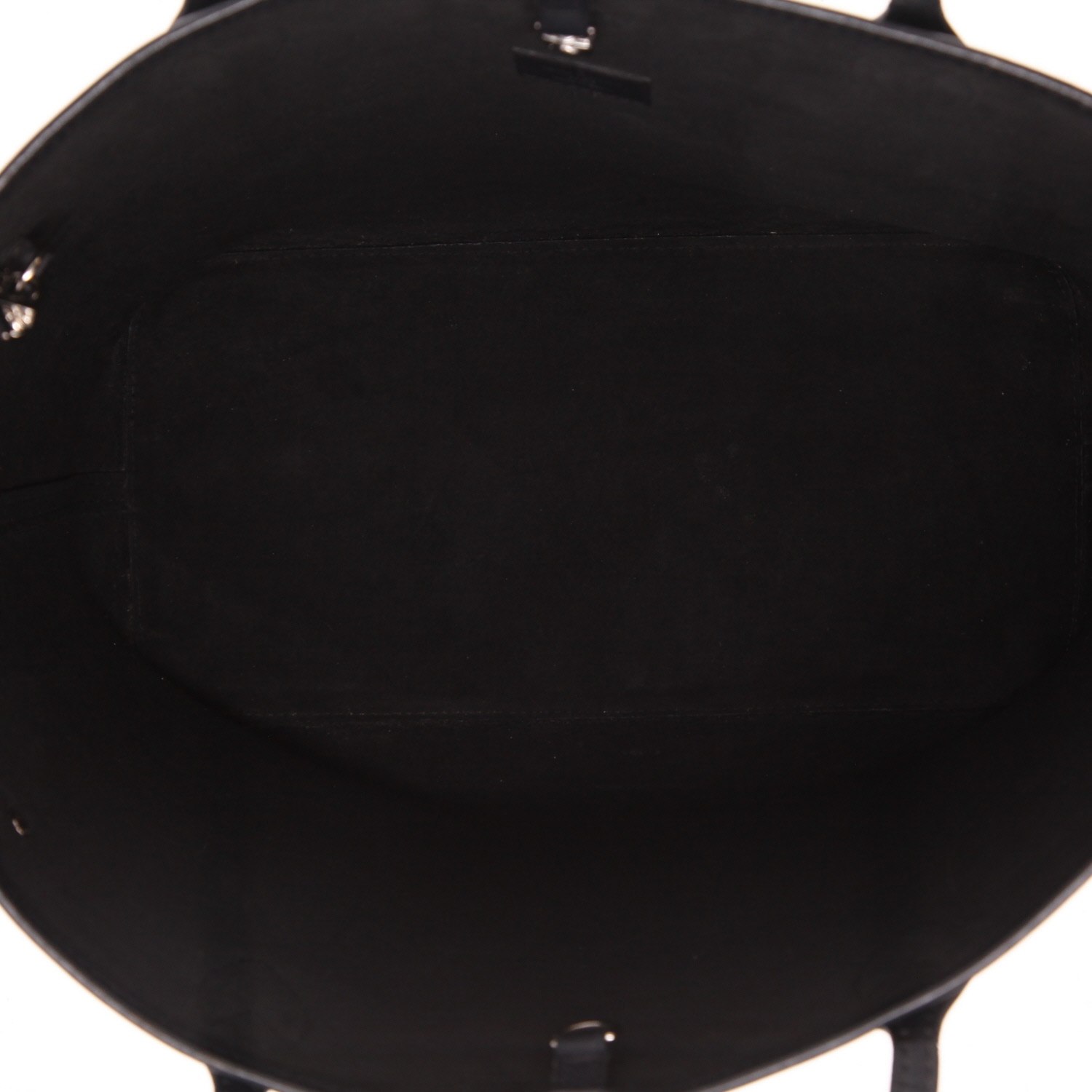 Sac cabas Louis Vuitton  Neverfull en cuir épi bleu et cuir noir - Detail D3