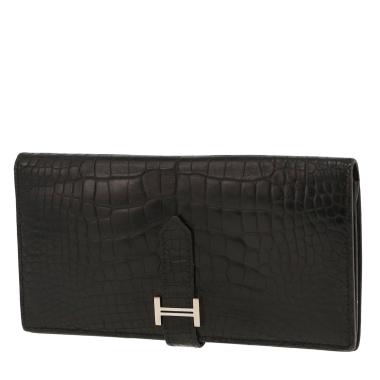 Portafogli Hermès  Bearn in alligatore nero