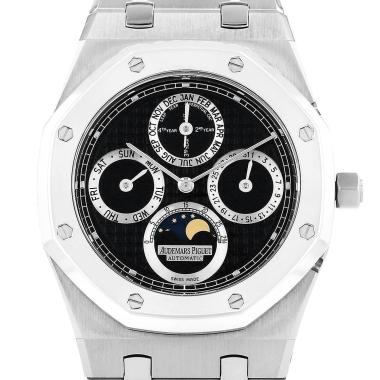 Montre Audemars Piguet Royal Oak Quantième Perpetuel en acier et platine Ref: Audemars Piguet - 25820SP  Vers 2004