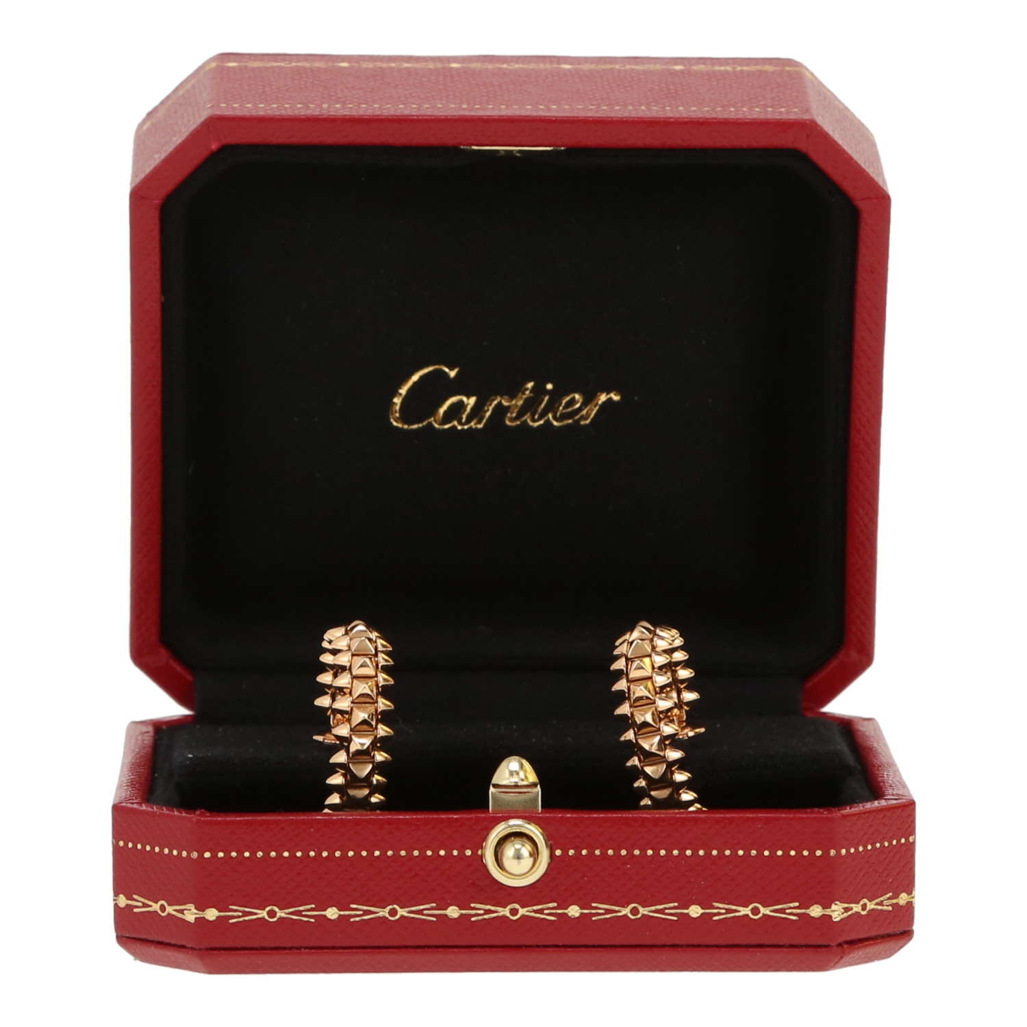 Orecchini a cerchio Cartier Clash De Cartier modello piccolo in oro rosa - Detail D2