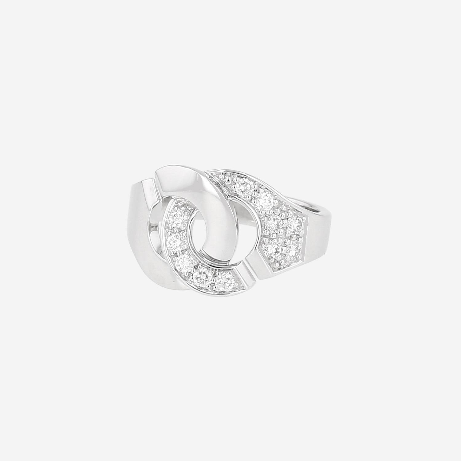 Bague Dinh Van Menottes R12 en or blanc et diamants