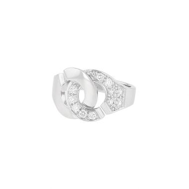 Dinh Van Menottes R12 ring in white gold and diamonds