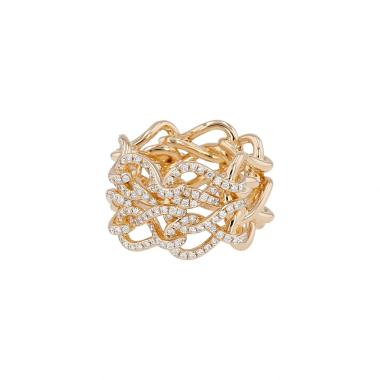 Cartier Maillon Infini large model ring in yellow gold and diamonds