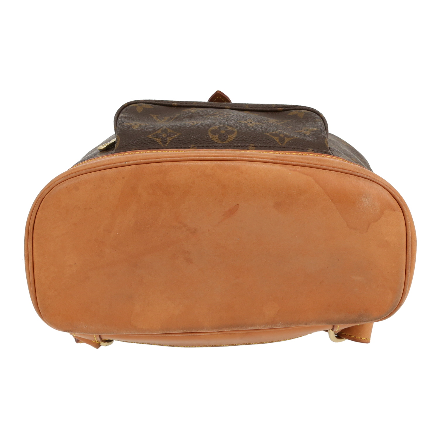 Louis Vuitton  Montsouris Backpack backpack  in brown monogram canvas  and natural leather - Detail D1