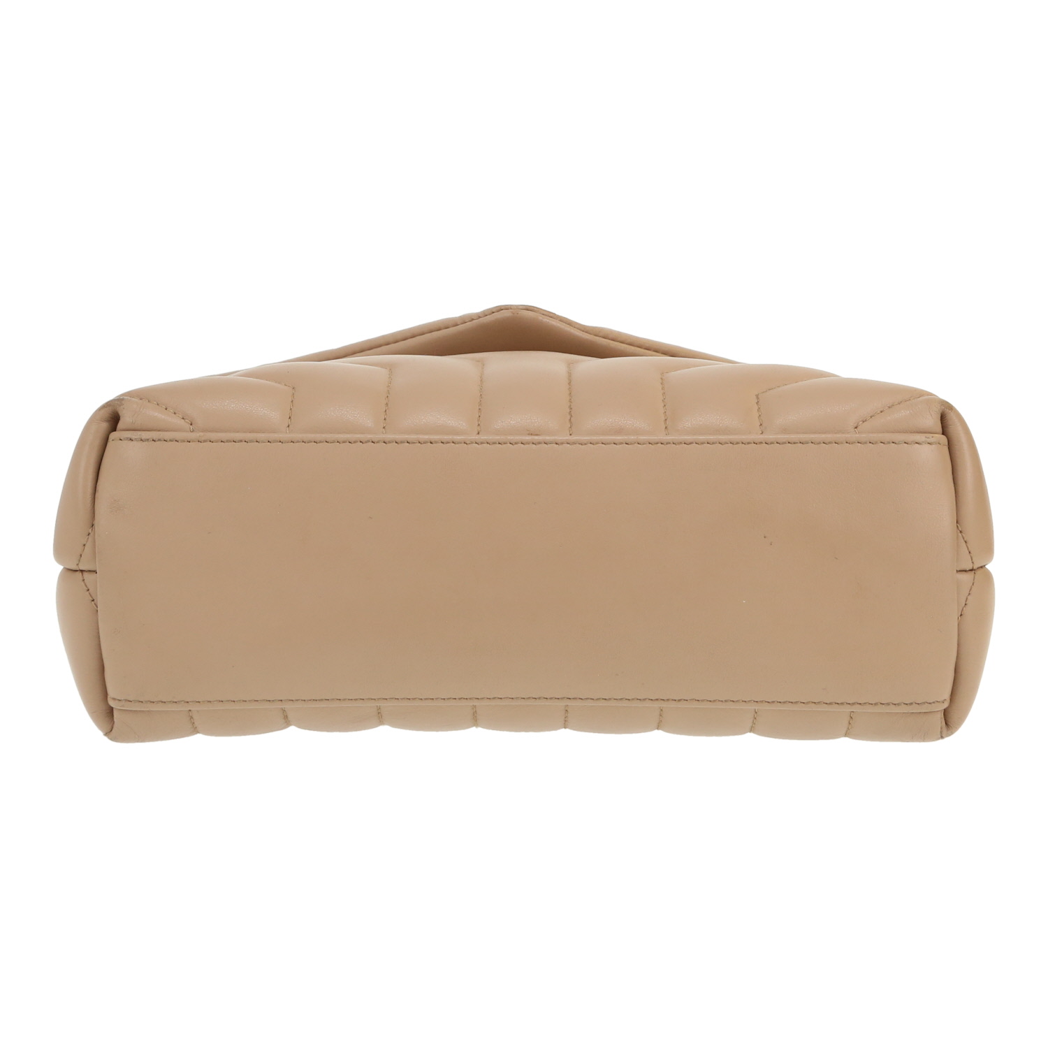 Borsa Saint Laurent  Loulou in pelle trapuntata a zigzag beige - Detail D1