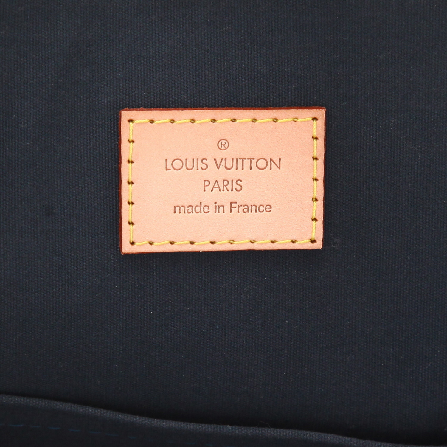 Sac à main Louis Vuitton  Alma grand modèle  en cuir verni monogram vert-foncé - Detail D2