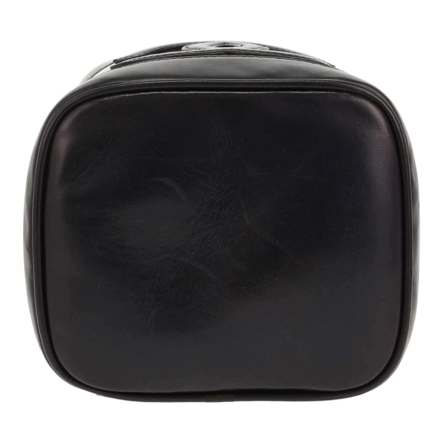 Chanel  Vanity vanity case  in transparent vinyl  and black leather - Detail D1
