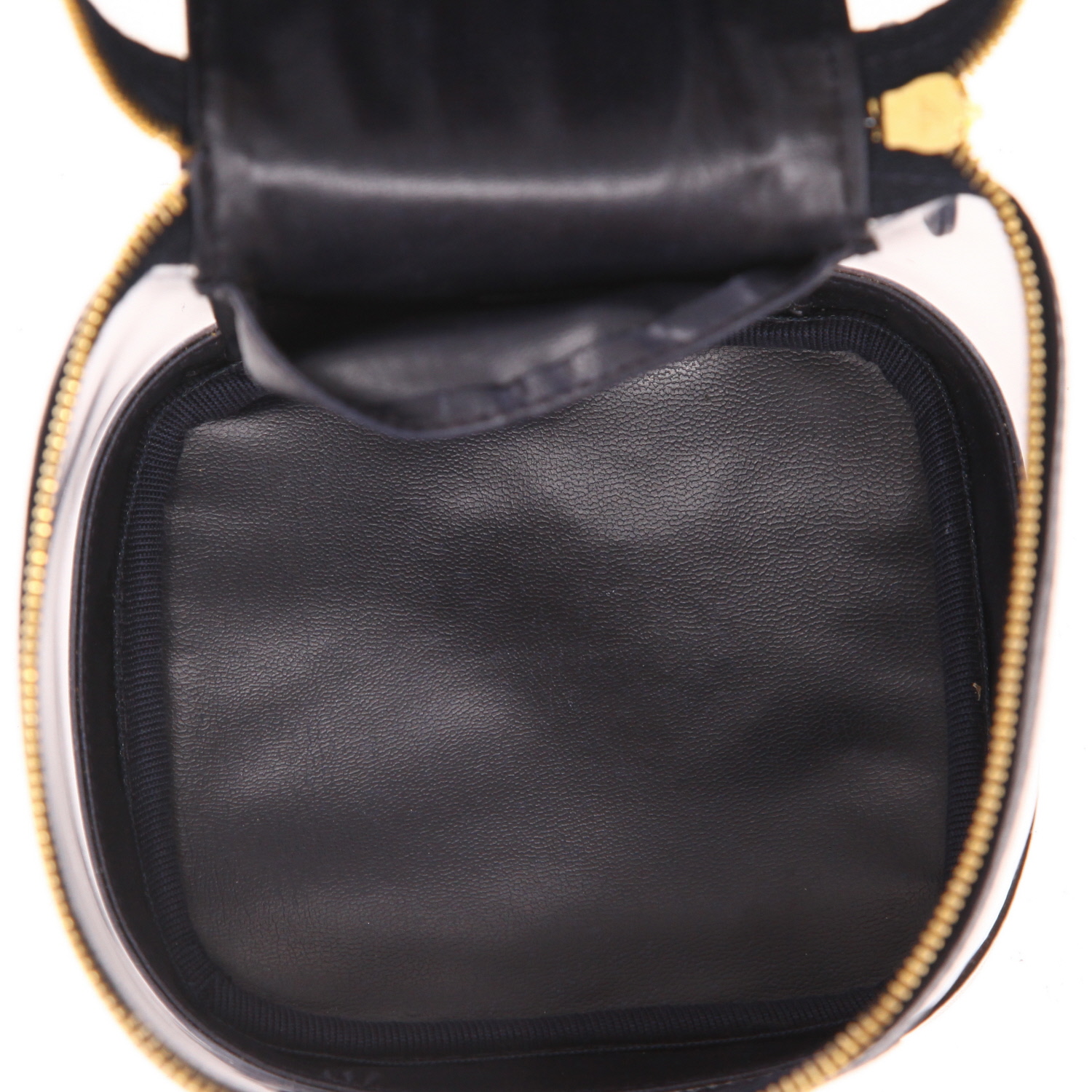 Vanity Chanel  Vanity en vinilo transparente y cuero negro - Detail D3