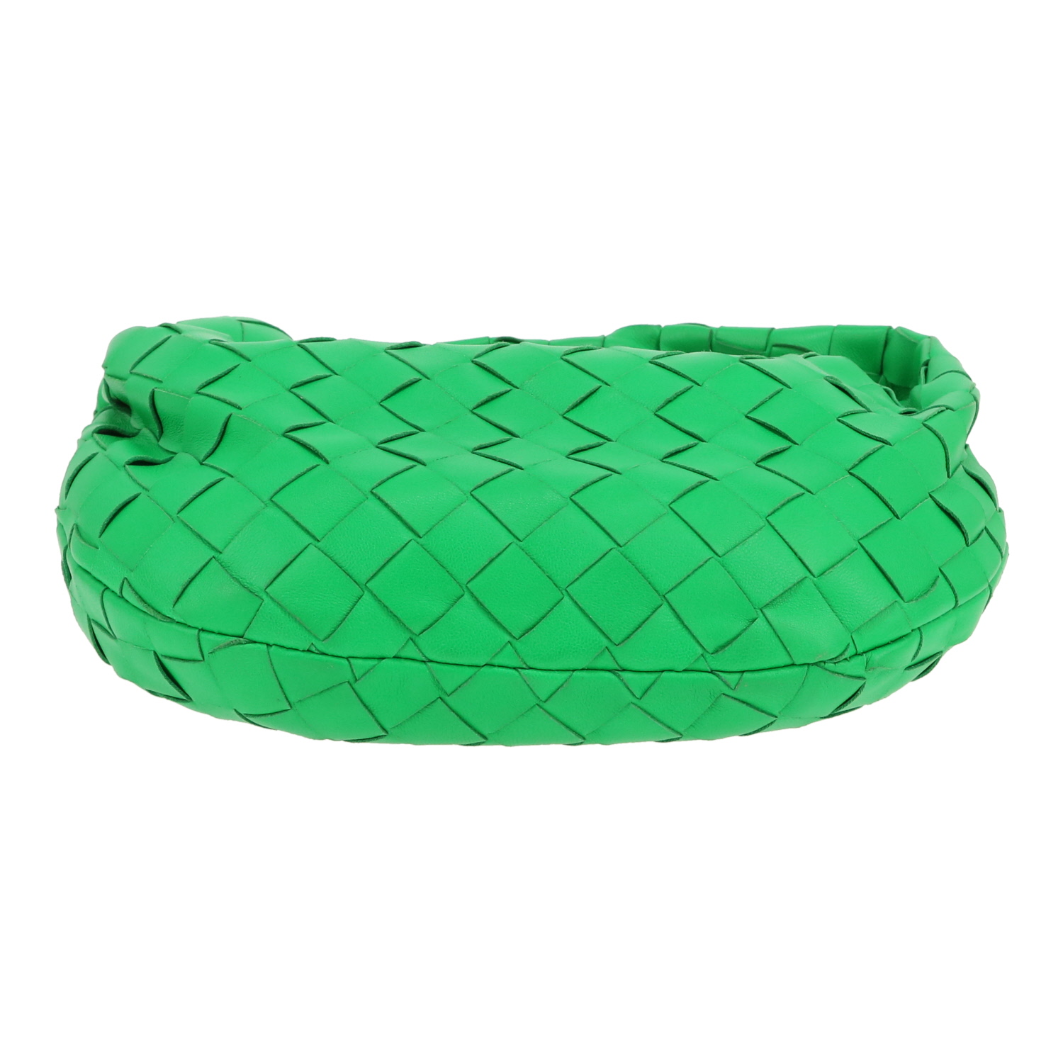 Bottega Veneta  Mini Jodie handbag  in green intrecciato leather - Detail D1