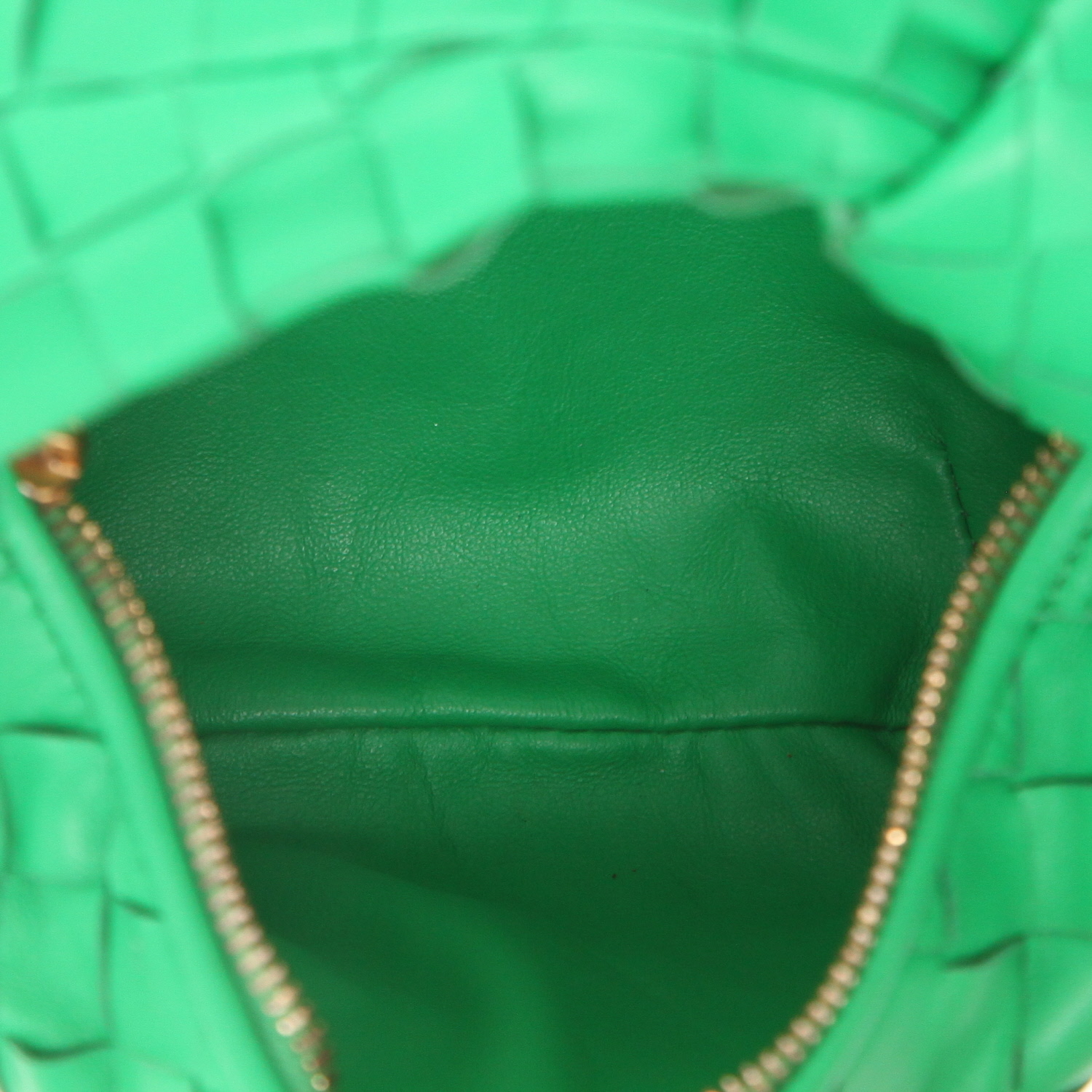 Borsa Bottega Veneta  Mini Jodie in pelle intrecciata verde - Detail D3