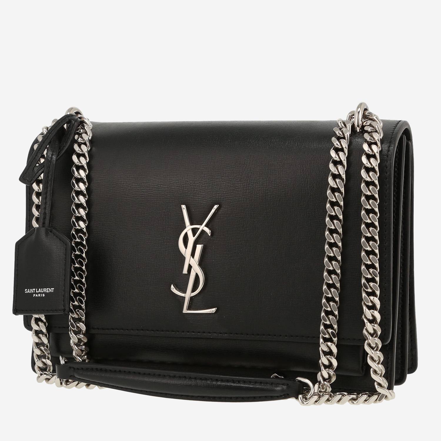 Sac à main Saint Laurent  Sunset en cuir noir