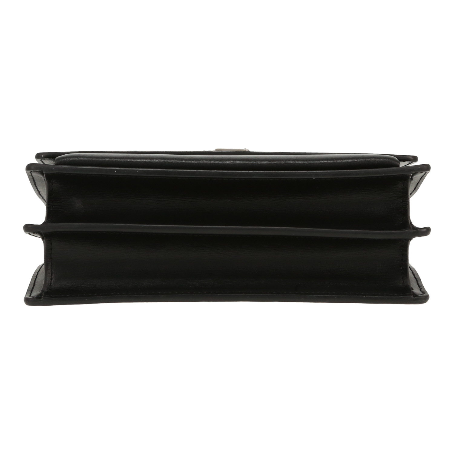Saint Laurent  Sunset handbag  in black leather - Detail D1